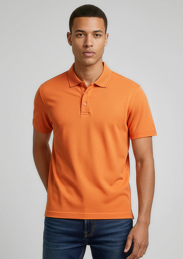BIZ COLLECTION Mens Crew Short Sleeve Polo P400MS