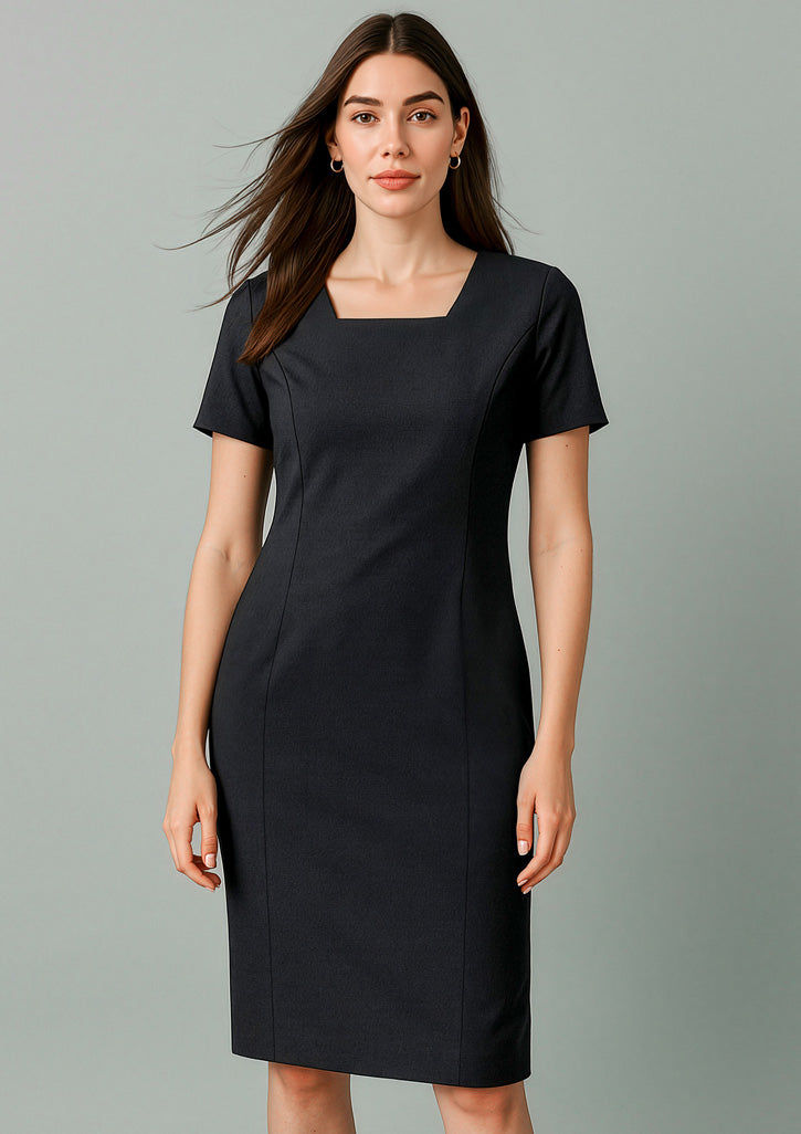 BIZ CORPORATES Womens Renew Short Sleeve Dress RD409L