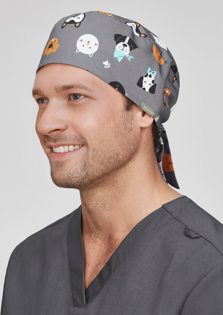 BIZ CARE Unisex Printed Scrub Cap CSC245U