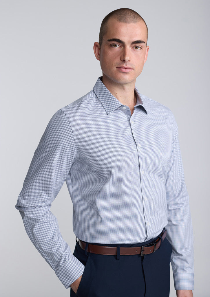 BIZ COLLECTION Fitzroy Mens Slim Fit Long Sleeve Shirt S625M