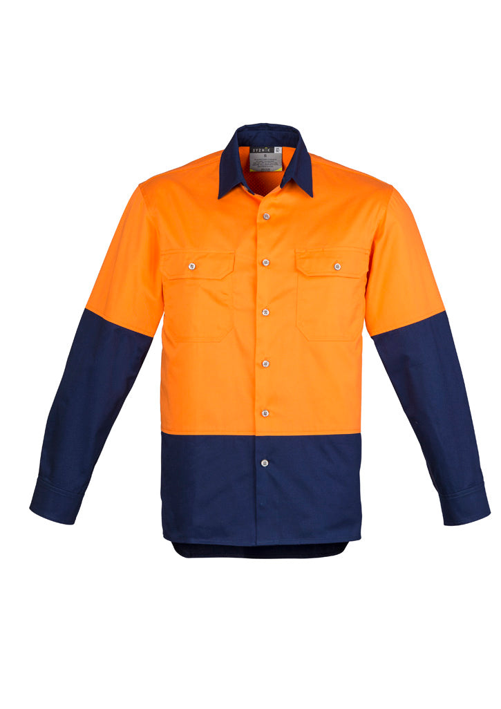 SYZMIK Mens Industrial Long Sleeve Shirt ZW122